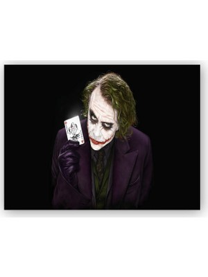 Caka Tablo   Ahşap Tablo Joker Heath Ledger