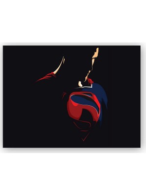 Caka Tablo   Ahşap Tablo Süperman Adalet Birliği Minimal Art