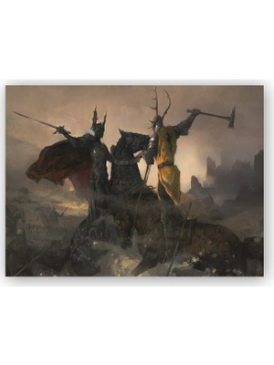 Caka Tablo   Ahşap Tablo Game of Thrones Savaşan Şövalyeler