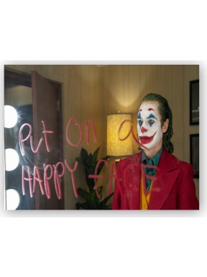 Caka Tablo   Ahşap Tablo Joker Mutlu Bi Yüz Takın