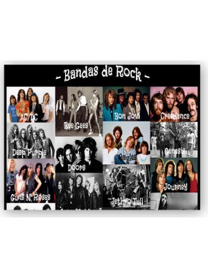 Caka Tablo   Ahşap Tablo Rock Grupları