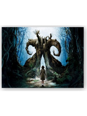 Caka Tablo   Ahşap Tablo Pan'ın Labirenti Kız ve Fantastik Ağaçlar
