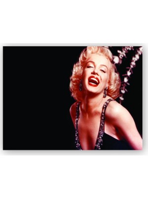 Caka Tablo   Ahşap Tablo Marilyn Monroe İçten Kahkaha