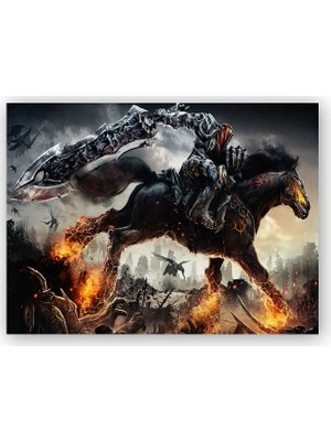 Caka Tablo   Ahşap Tablo Yüzüklerin Efendisi Nazgul ve Alevler