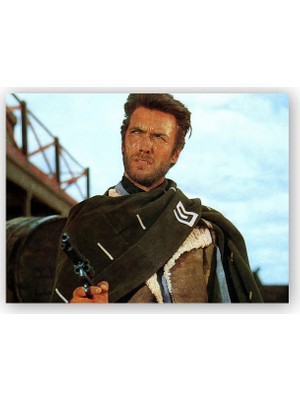 Caka Tablo   Ahşap Tablo Bir Avuç Dolar İçin Clint Eastwood