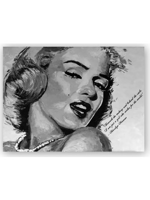 Caka Tablo   Ahşap Tablo Marilyn Monroe Çizim