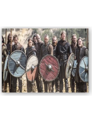 Caka Tablo   Ahşap Tablo Viking Oyuncular Görseli