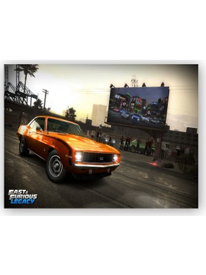 Caka Tablo   Ahşap Tablo Hızlı ve Öfkeli Turuncu SS