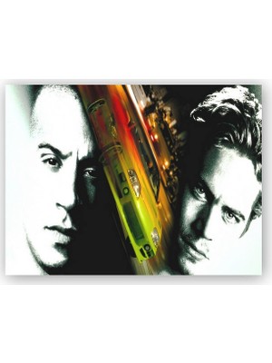 Caka Tablo   Ahşap Tablo Fight Club Jack ve Tyler Yüzler İllüstrasyon