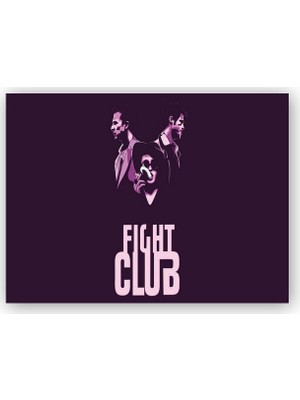 Caka Tablo   Ahşap Tablo Fight Club Jack Tyler ve Marla Görseli