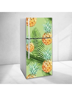 Basıver Sticker Beyaz Eşya Set Kaplama Folyosu Ananas Desenli