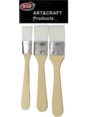 Rich Fırça Set Ekonomik 3'lü Beyaz Kıl 78-11228