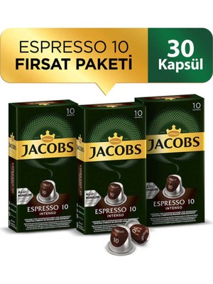 Jacobs Espresso 10 Intenso Kapsül Kahve 30'lu