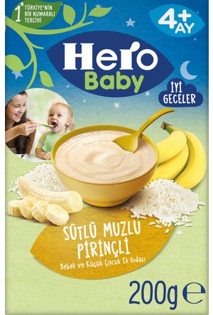 Hero Baby Hero Baby Sütlü Meyveli 8 Tahıllı Kaşık Maması 200 gr - ebebek