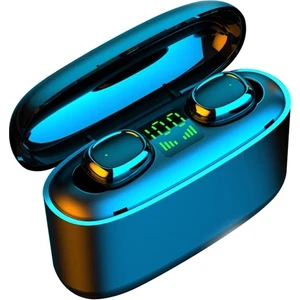Sw Future G5S LED Bluetooth Kablosuz Kulaklık - Mavi (Yurt Dışından)