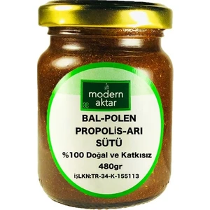 Modern Aktar Bal - Polen Propolis Arı Sütü 480 gr
