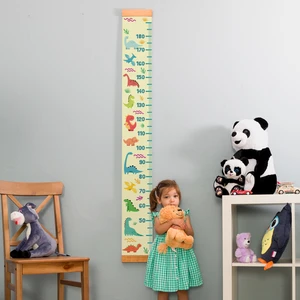 Hediye Sepeti Çocuk Renkli Dinozorlar Duvar Cetveli