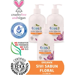 Organik Sıvı Sabun Floral 3Lü Set 500 ml x 3