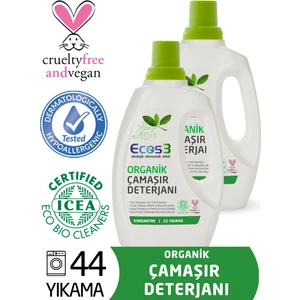 Organik Sıvı Çamaşır Deterjanı 2’li Set -44 Yıkama