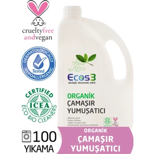 Çamaşır Yumuşatıcı, Organik & Vegan Sertifikalı, Ekolojik, Extra Konsantre, 100 Yıkama, 2500ml