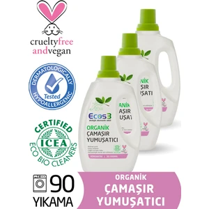 Organik Konsantre Çamaşır Yumuşatıcı 3’lü Set 90 Yıkama