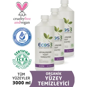 Organik Hipoalerjenik Yüzey Temizleyici 1000 ml x 3lü Set