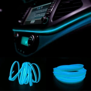 Yeni Araç Içi Torpido Ledi 2 Metre Neon Mavi
