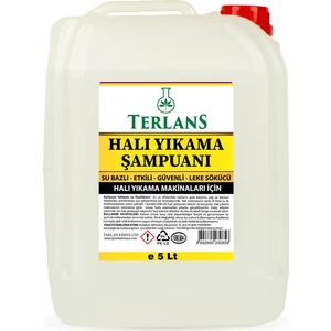 Terlans Parfümlü Halı Yıkama Şampuanı 5 Lt Makine Için Köpük ve Ph Ayarlı Konsantre Şampuan Carpet Cleaning Shampoo