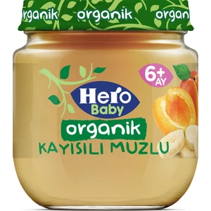 Hero Baby Organik Kayısı Muz Püresi Kavanoz Mama 120g