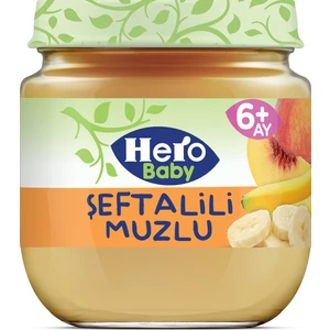 Hero Baby Şeftali ve Muz Püreli Kavanoz Mama 125g