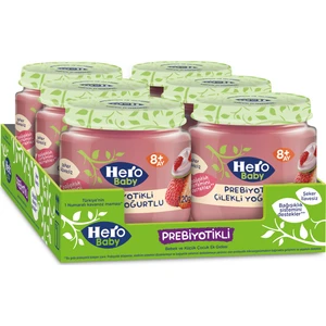 Hero Baby Prebiyotikli Çilekli Yoğurtlu 120 gr x 6 adet