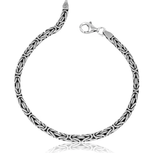 Ventino Silver Kral Zincir Erkek Gümüş Bileklik