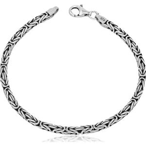 Ventino Silver Kral Zincir Erkek Gümüş Bileklik