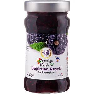 Antalya Reçelcisi Böğürtlen Reçeli %50 Meyve Klasik Seri 380 Gr