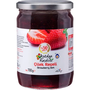 Antalya Reçelcisi Çilek Reçeli %50 Meyve Klasik Seri 700 Gr