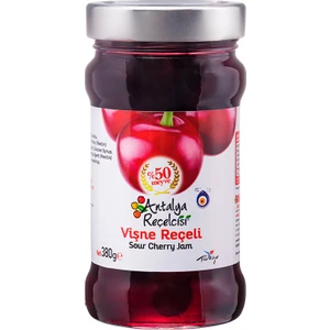Antalya Reçelcisi Vişne Reçeli %50 Meyve Klasik Seri 380 Gr