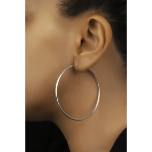 By Barun Halka Küpe - Gümüş Rengi