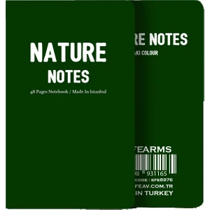 Nature Notes Haki Yeşil Not Defteri