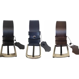 Lüks Deri 3'lü Kot Spor Kemer Set 4.5 cm