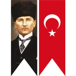 Atatürk ve Türk Bayrağı Kırlangıç Ikili Set 50 x 200 cm