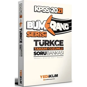 Yediiklim Yayınları 2021 KPSS Genel Yetenek Bumerang Türkçe Tamamı Çözümlü Soru Bankası