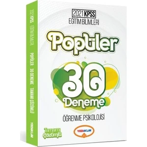 Yediiklim Yayınları KPSS 2021 Eğitim Bilimleri Popüler Öğrenme Psikolojisi Tamamı Çözümlü 30 Deneme