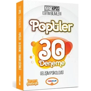 Yediiklim Yayınları KPSS 2021 Eğitim Bilimleri Popüler Gelişim Psikolojisi Tamamı Çözümlü 30 Deneme