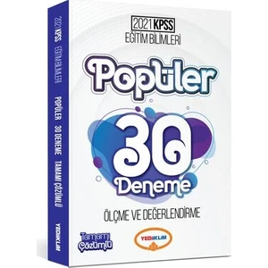 Yediiklim Yayınları KPSS 2021 Eğitim Bilimleri Popüler Ölçme ve Değerlendirme Tamamı Çözümlü 30 Deneme
