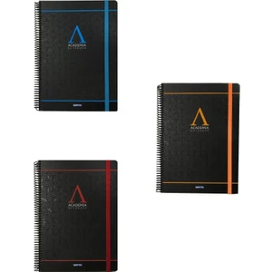 Academıa Spiralli Defter A4 120 Yaprak Kareli 3'lü