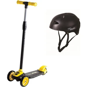 Furkan Toys Cool Wheels 3 Teker Scooter Sarı + Kask Siyah