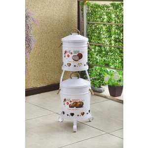 Metal 2'li Patates Soğan Kova Seti