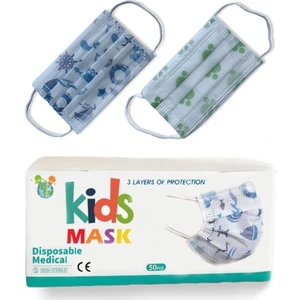 Çocuk Maskesi 3 Katlı 50 Adet