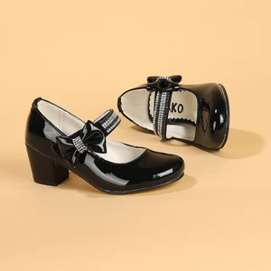 Kiko 752 Rugan Günlük Kız Çocuk 4 cm Topuk Babet Ayakkabı