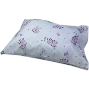 El Yapımı Bebek Yastık Kılıfı 35 x 45 cm Pembe Sevimli Filler